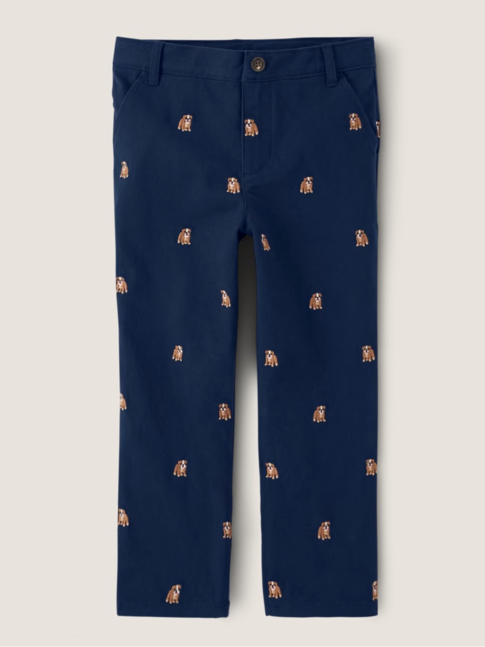 Boys Schiffli Dog Twill Chino Pants